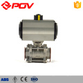 Easy mounting 3pc stainless steel 1000 wog ball valve